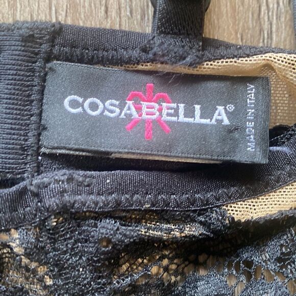 Cosabella Black Lace & Sheer Nude Unlined Underwire Bra - Picture 2 of 6
